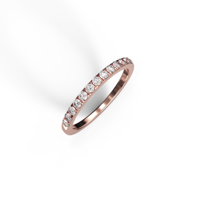 half eternity diamond engagement ring