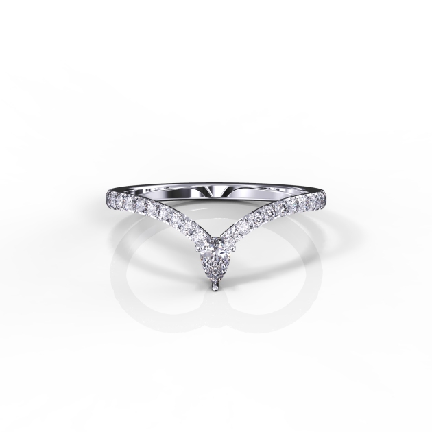 Mini Pear-cut Diamond Fashion Ring