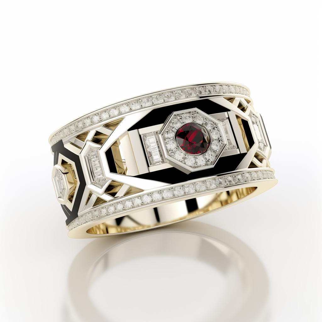 Art Deco style Ruby Ring