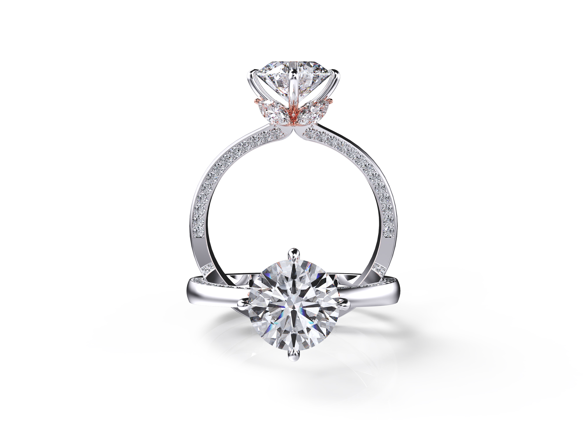 two iconic diamond ring design