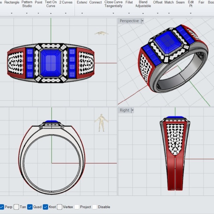 screenshot of custom jewellery design software