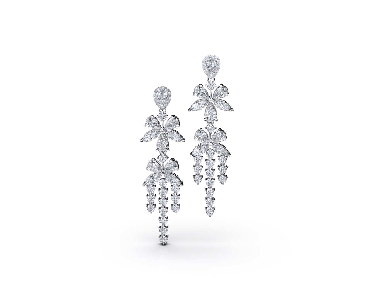 Diamond Cluster Designer Earrings
