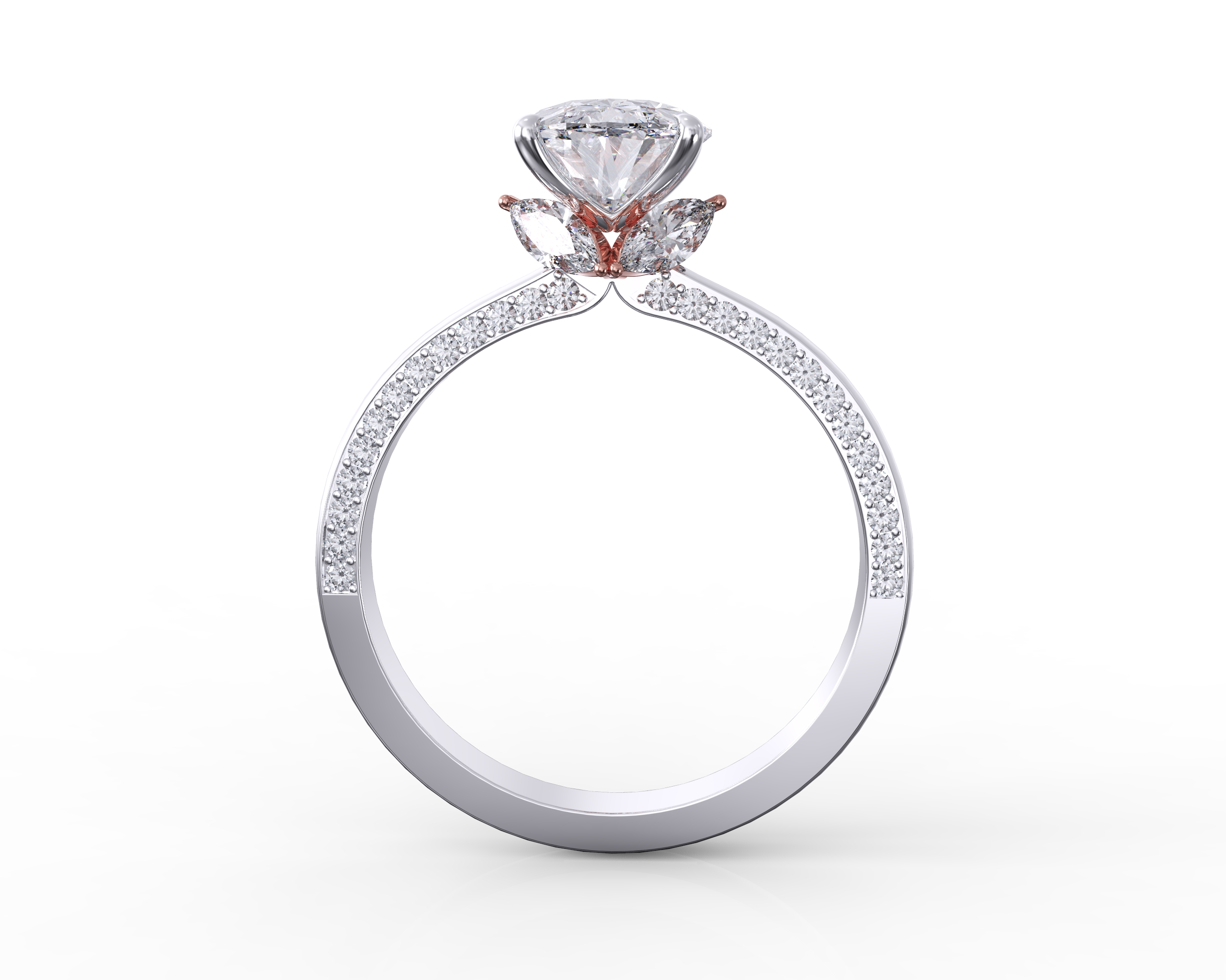Oval Diamond Custom Ring