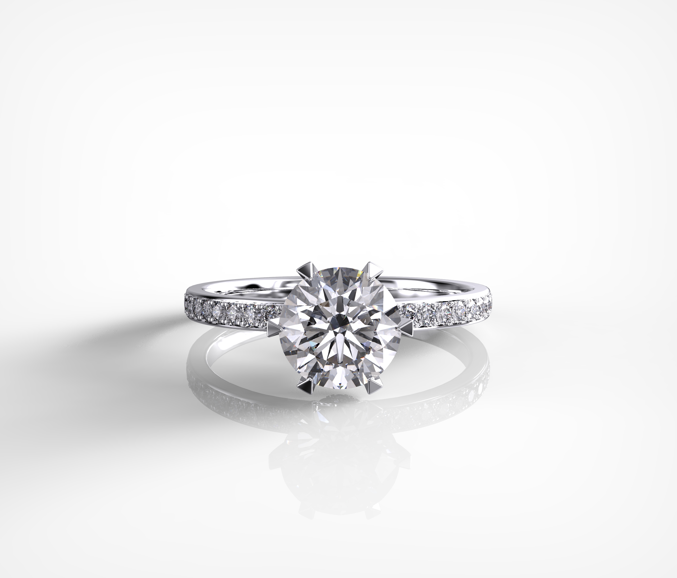 Tiara Pave Diamond Ring