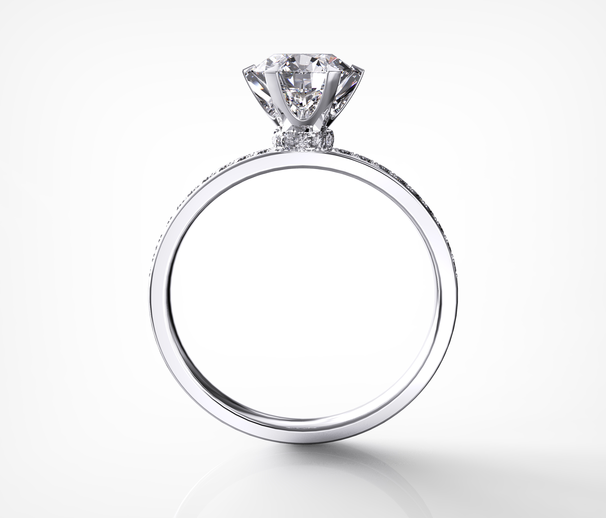 Tiara Pave Diamond Ring