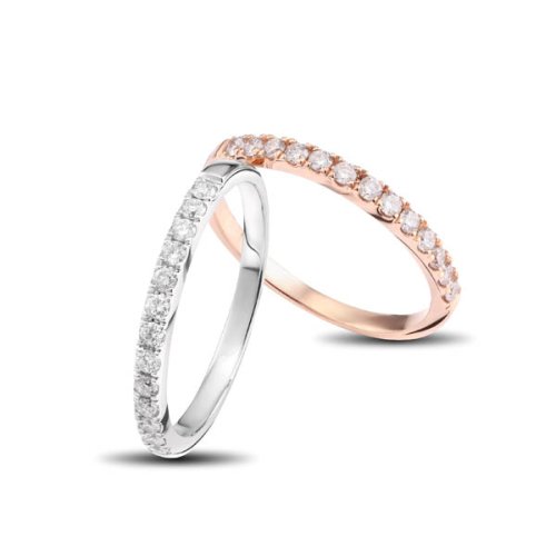 HALF DIAMOND ETERNITY RING