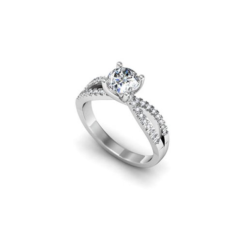 INFINITY TWISTED DIAMOND ENGAGEMENT RING