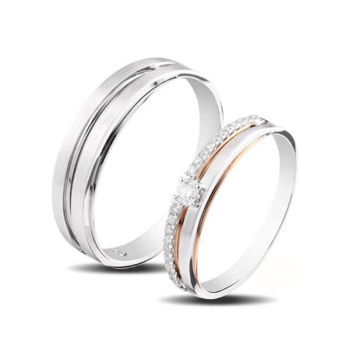 INLAID DIAMOND WEDDING BANDS