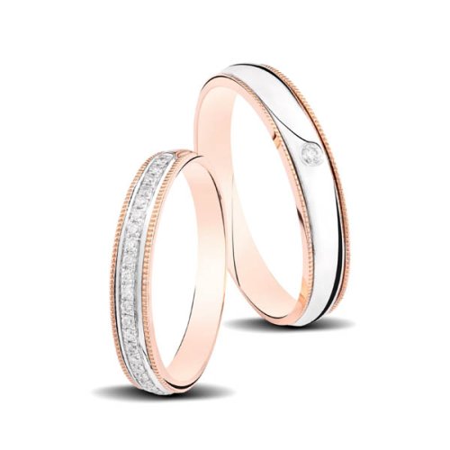 MILGRAIN EDGE WEDDING BANDS