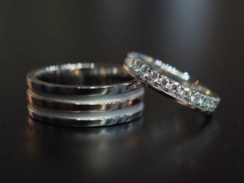 TRINITY TWO-TONE RING  ETERNITY RING