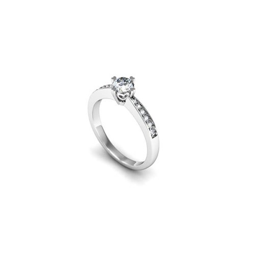 SIDETAPERED DIAMOND ENGAGEMENT RING