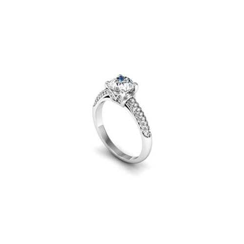 TRIO MICROPAVÉ DIAMOND ENGAGEMENT RING