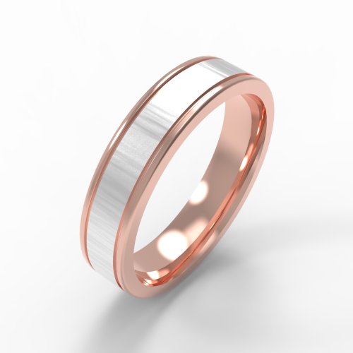 TWO TONE POLISHED RING FOR HIM