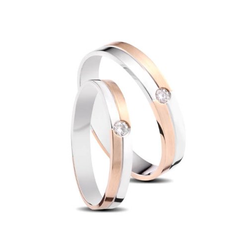 TWO TONED WEDDING BANDS